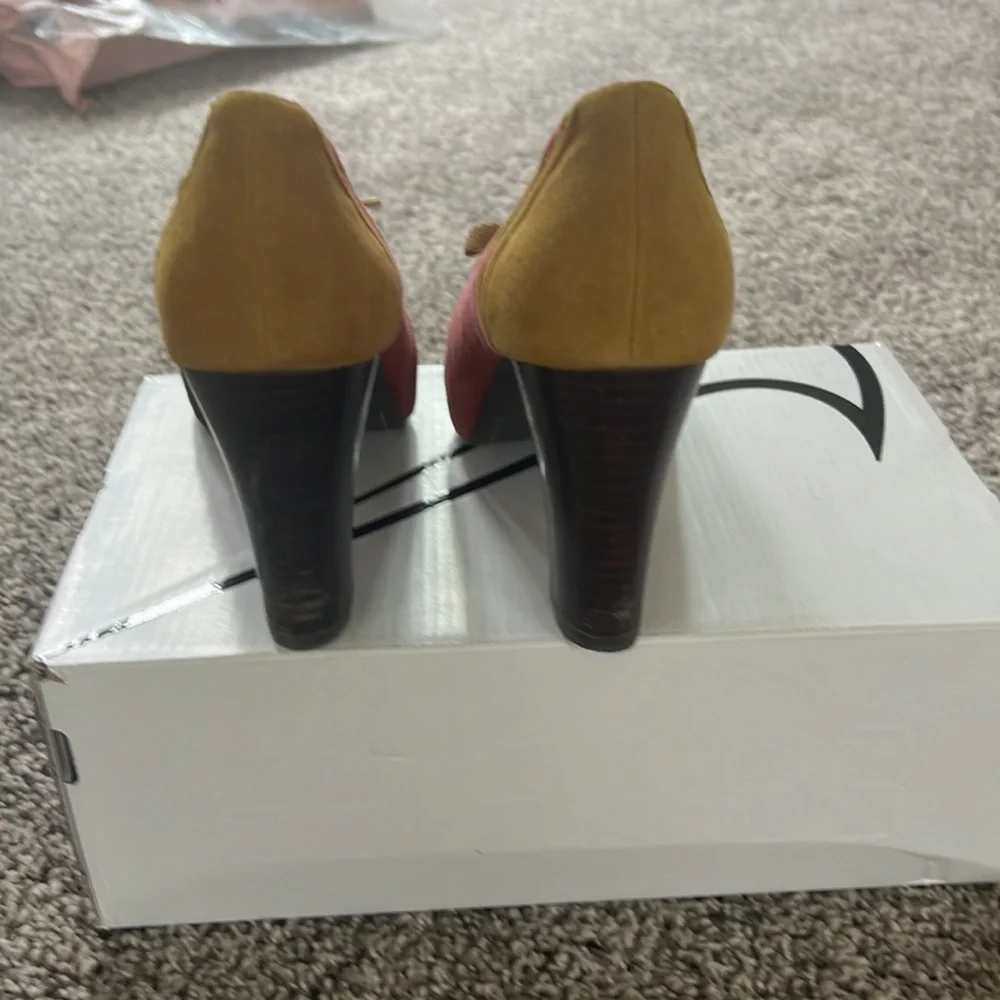 Suede heels multi color - Picture 3 of 4